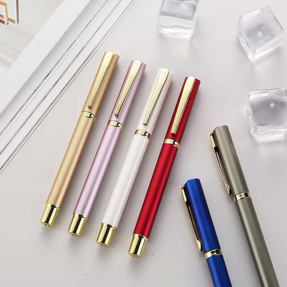 Stationery Supplies Business - 1 ชิ้นโลหะหรูหราอุปกรณ์สำนักงานธุรกิจคุณภาพสูงเครื่องเขียนเด็กอุปกรณ์การเรียนเครื่องเขียนปากกาเจล
