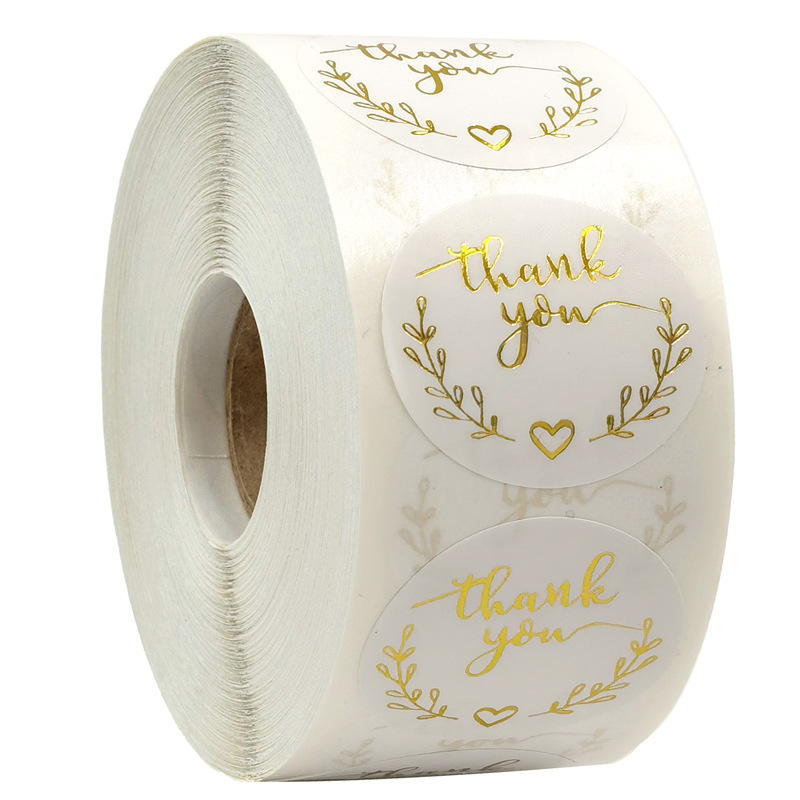 Stationery Supplies Business - 100-500 PCS ทองสติกเกอร์สําหรับขนาดเล็กอุปกรณ์ธุรกิจงานแต่งงาน Baking Decor บรรจุภัณฑ์ของขวัญสติกเกอร์เครื่องเขียน