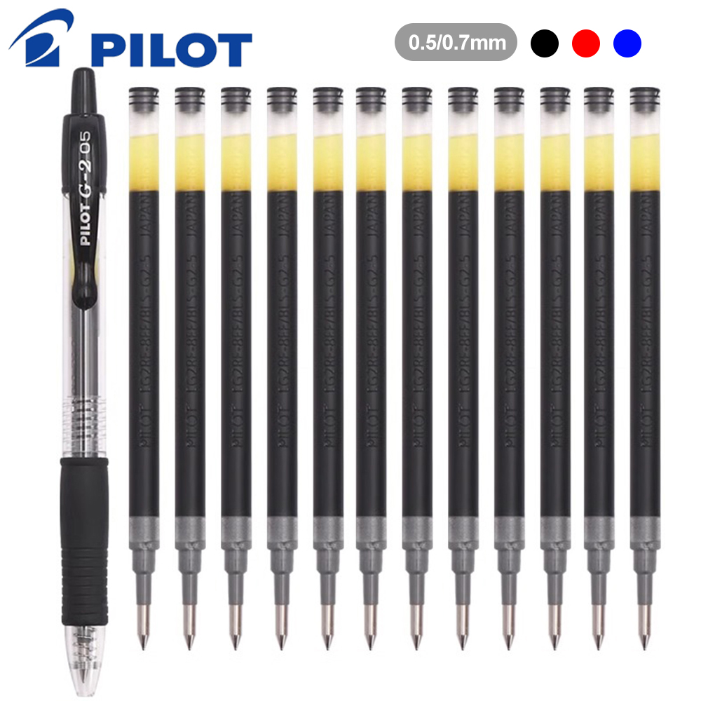 Pilot Pen G2 - 1 + 12pcs ชุดนักบินญี่ปุ่นเจลปากกาขนาดใหญ่ความจุ BL-G2 นักเรียนเขียนเรียบ