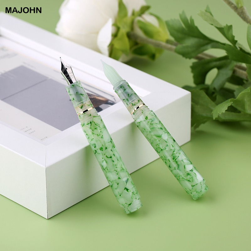 Stationery Supplies Business - ปากกาหมึกซึม MAJOHN N8 หัวปากกาทำจากเรซิ่นและแก้ว สำหรับเขียนงานธุรกิจ เขียนแบบ
