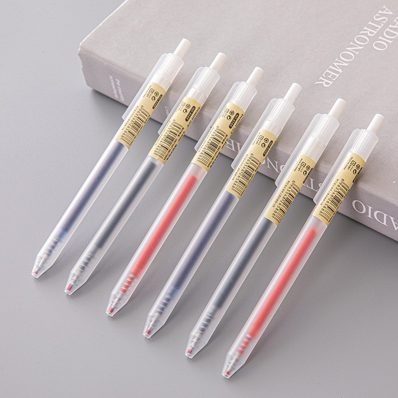 Stationery Supplies Business - 6/10 ชิ้น 0.5 มิลลิเมตรปากกาเจลแบบพับเก็บได้ชุดสีดํา/หมึกสีฟ้าปากกาลูกลื่นเขียนสํานักงานธุรกิจลายเซ็นโรงเรียนเครื่องเขียน
