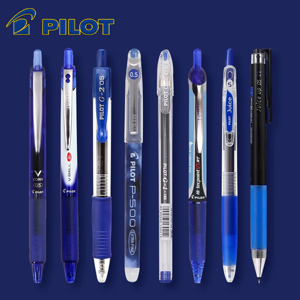 Pilot Pen G2 - ปากกาเจลสีน้ำเงิน Pilot ของญี่ปุ่น รุ่น P-500/G2/V5 หัวเขียนแบบ
