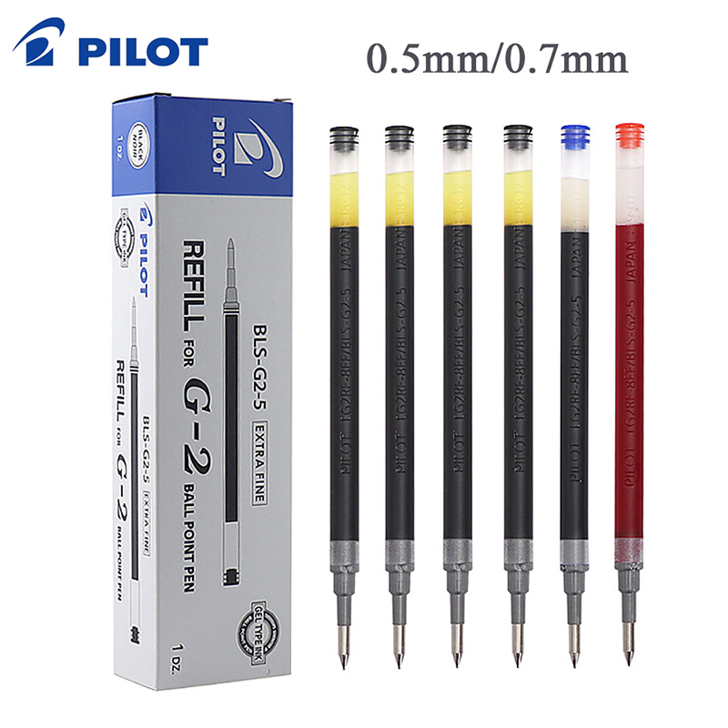 Pilot Pen G2 - 6ชิ้นปากกาเจลนำร่องจากญี่ปุ่น BLS-G2เติมหมึกเจลสำหรับนักบินน้ำผลไม้หมึกเติม0.5/0.7มม. เครื่องเขียนในสำนักงานอุปกรณ์การเรียน