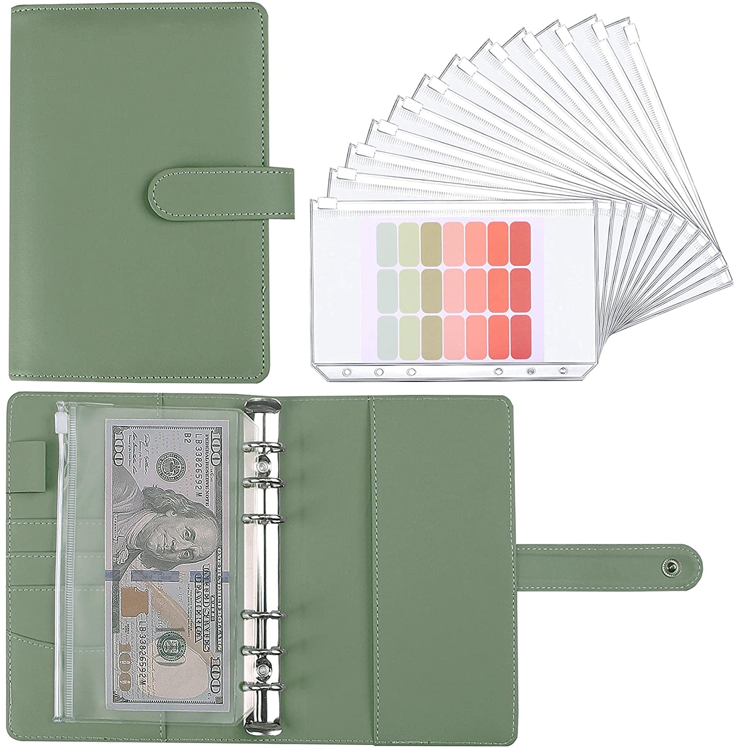 Planner Weekly Budget - A6 Budget Binder Planner 12ชิ้นงบซอง PU