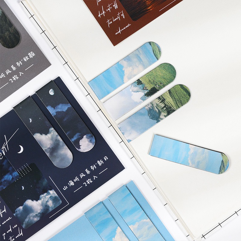 Paperclip Magnetic Set - 6pcs บุ๊คมาร์คแม่เหล็กชุดซีดจาง Beauty Page MARKER คลิปที่ไม่ซ้ํากันอ่านของขวัญสําหรับหนังสือ