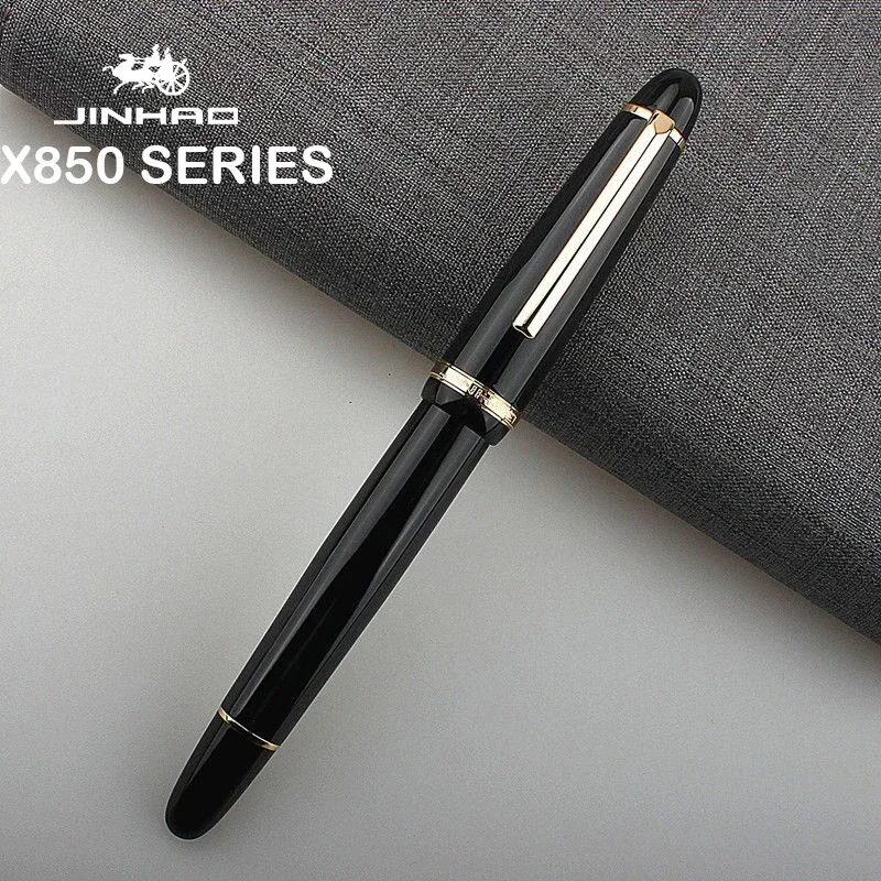 Stationery Supplies Business - 1/5 PCS JINHAO X850 Fountain ปากกาสีดําทอง