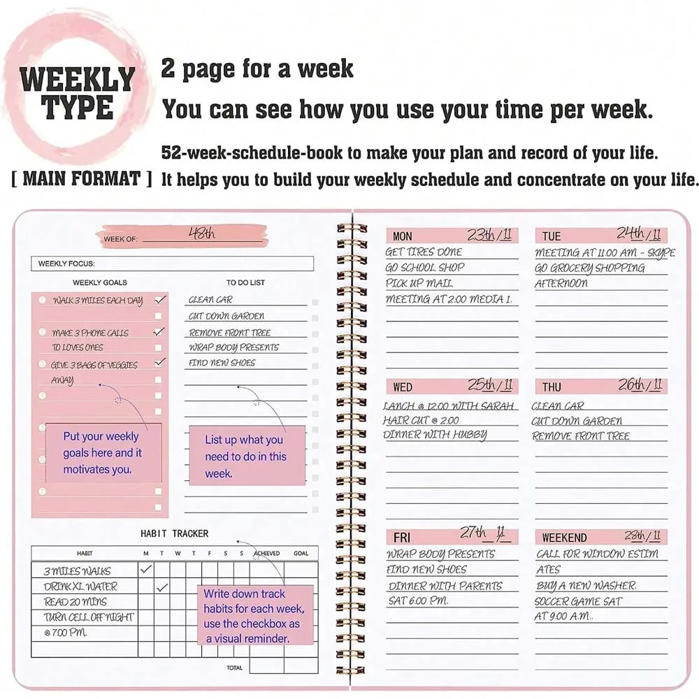 สมุดวางแผนรายสัปดาห์ A5 สมุดวา - Planner Weekly Budget บทวิจารณ์และราคา