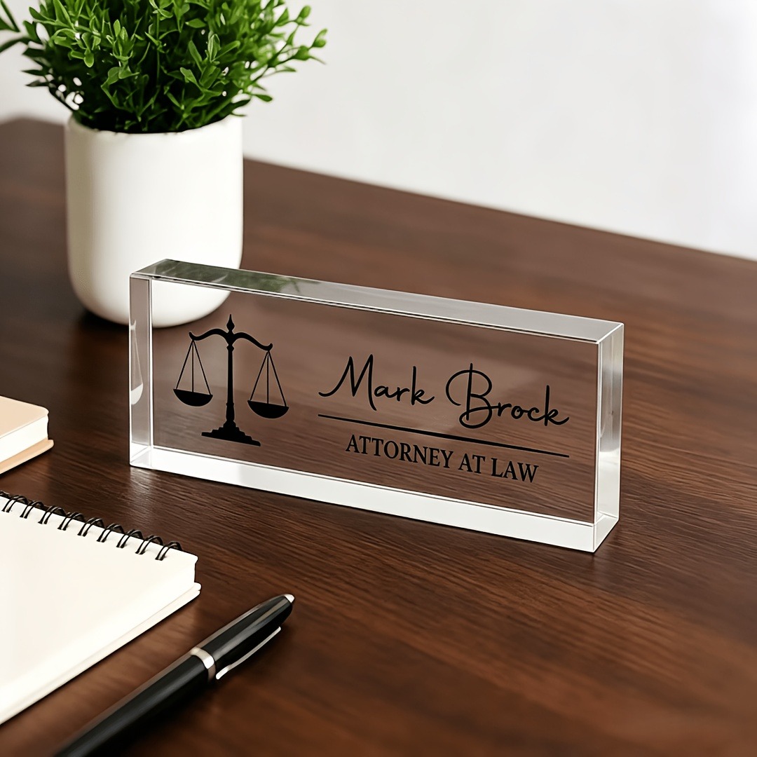 ป้ายชื่ออะคริลิกสำหรับโต๊ะทำงา - Desk Name Plate บทวิจารณ์และราคา