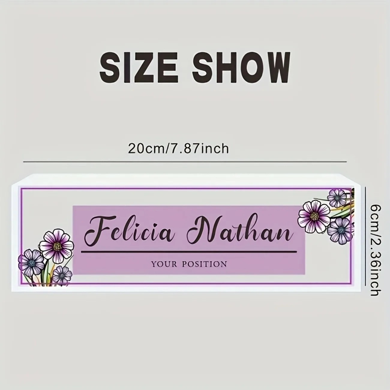 ป้ายชื่ออะคริลิกตั้งโต๊ะลายดอก - Desk Name Plate บทวิจารณ์และราคา