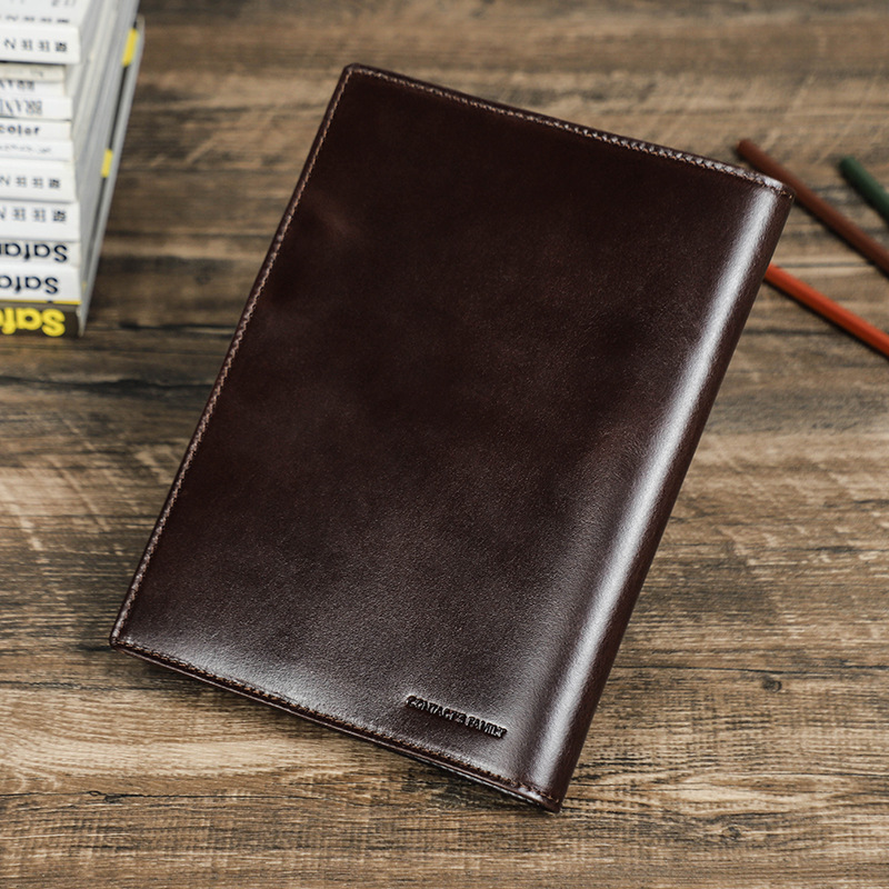 หนังแท้แฮนด์เมด A5แล็ปท็อปพร้อ - Stationery Supplies Business บทวิจารณ์และราคา