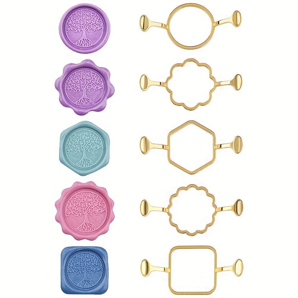 5-Pack หกเหลี่ยมสแควร์โลหะ WAX - Wax Seal Stamp Kit บทวิจารณ์และราคา