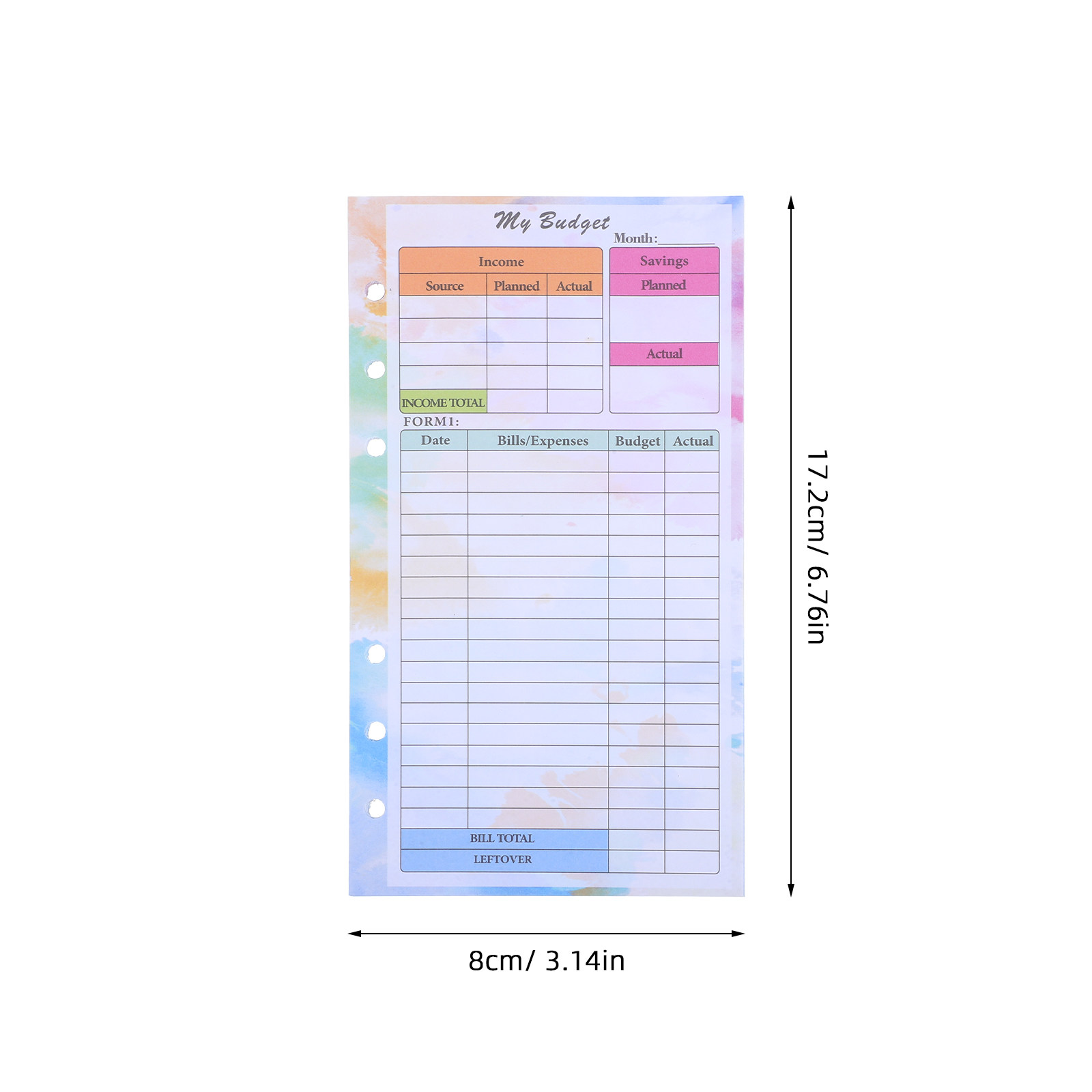 กระดาษรีฟิลสำหรับสมุดวางแผนงบป - Planner Weekly Budget บทวิจารณ์และราคา