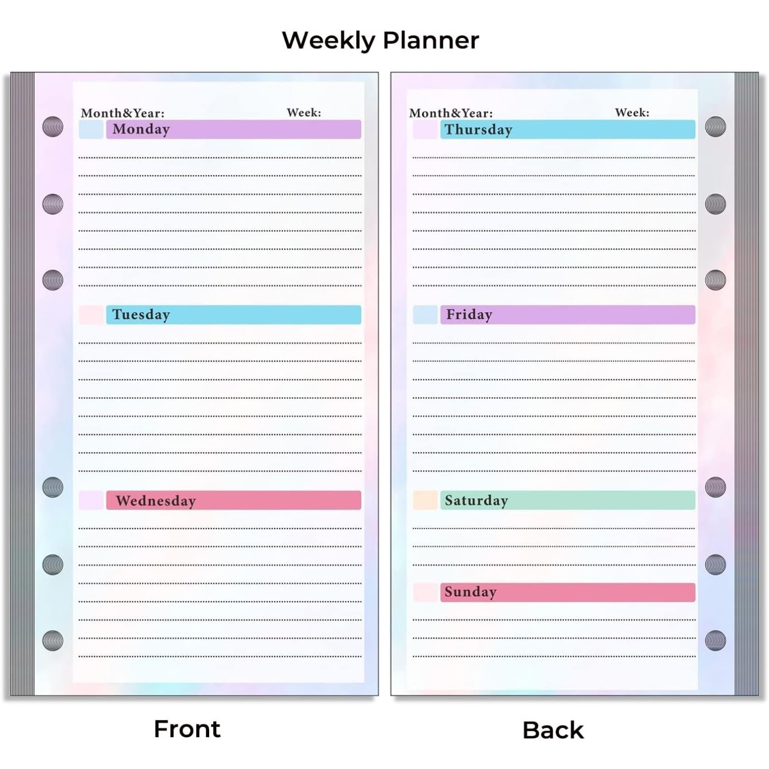 ชุดรีฟิลแฟ้ม A6 แบบ 6 รู พร้อม - Planner Weekly Budget บทวิจารณ์และราคา