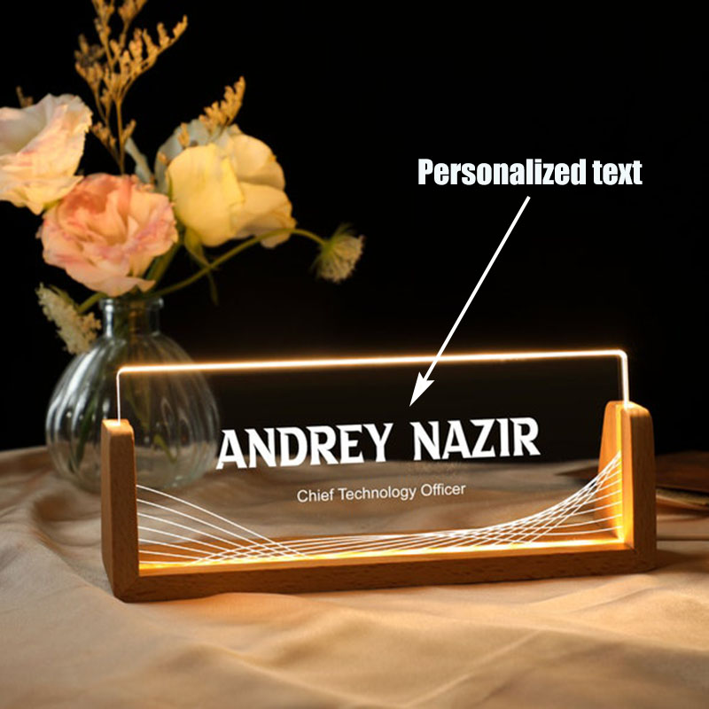 ป้ายชื่ออะคริลิคตั้งโต๊ะแบบมีไ - Desk Name Plate บทวิจารณ์และราคา
