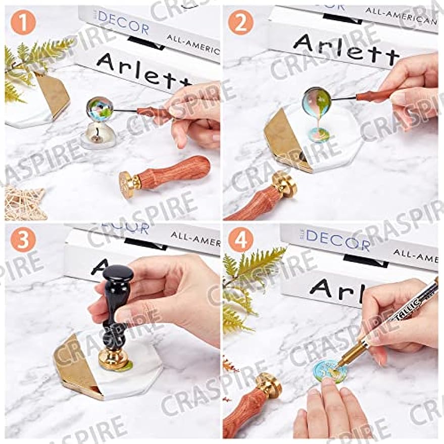 แสตมป์แว๊กซ์รูปพระจันทร์1ชิ้นส - Wax Seal Stamp Kit บทวิจารณ์และราคา