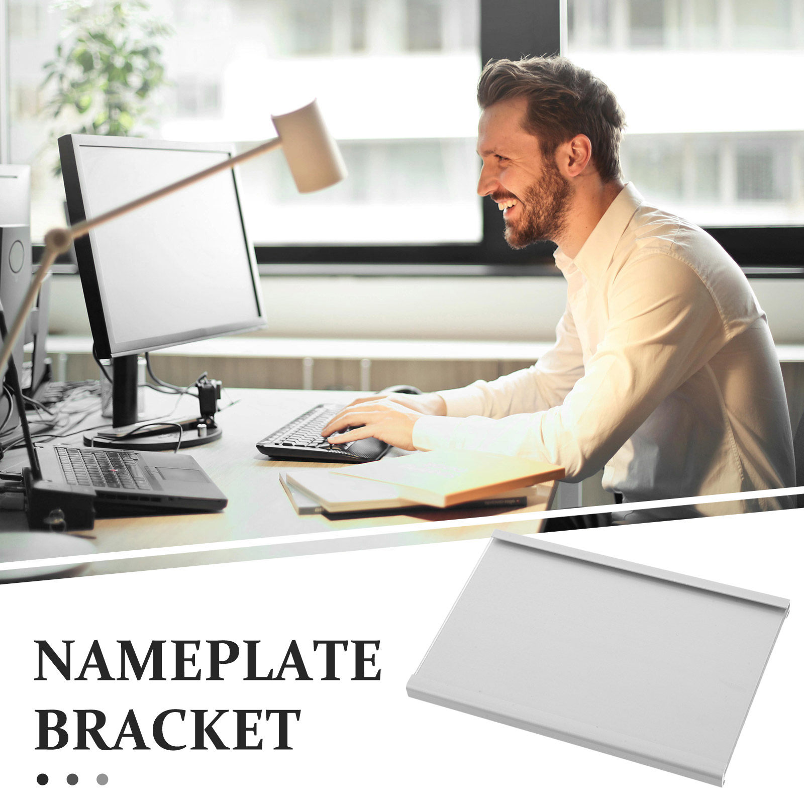 ที่วางป้ายชื่อโลหะสำหรับโต๊ะทำ - Desk Name Plate บทวิจารณ์และราคา