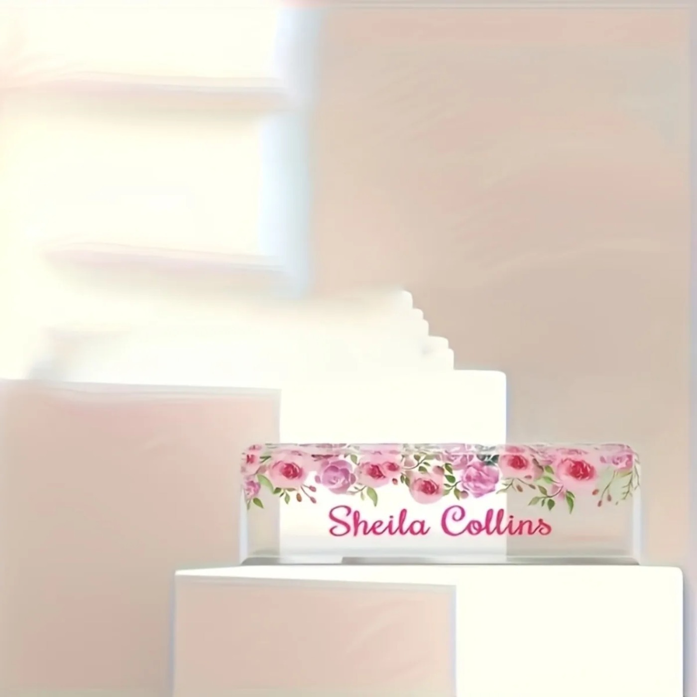 ป้ายชื่ออะคริลิกลายดอกไม้แบบมิ - Desk Name Plate บทวิจารณ์และราคา