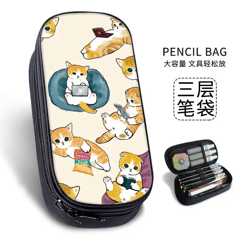 กระเป๋าดินสอลายการ์ตูนแมวฉลามโ - Pencil Case Large บทวิจารณ์และราคา
