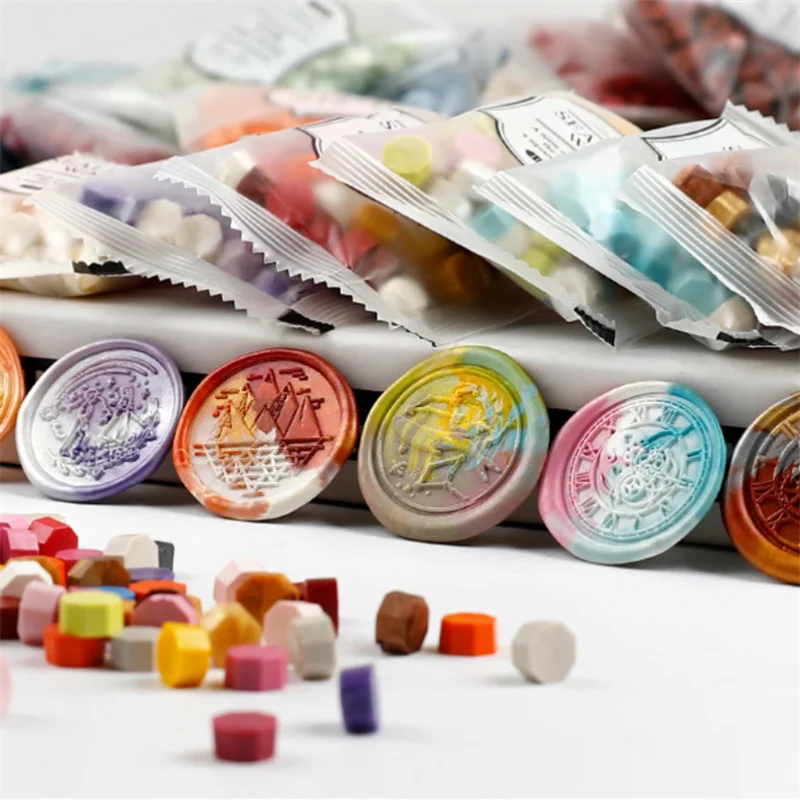 200 ชิ้น/ถุงแปดเหลี่ยมผสมสีขี้ - Wax Seal Stamp Kit บทวิจารณ์และราคา