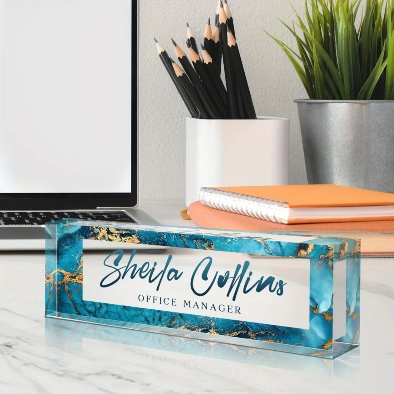 [2D Flat] ป้ายชื่ออะคริลิกแบบก - Desk Name Plate บทวิจารณ์และราคา