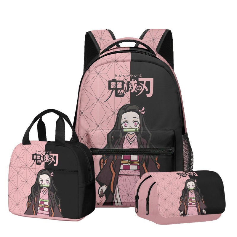 3 ชิ้น/ชุด กระเป๋าเป้พิมพ์ลายอ - Pencil Case Large บทวิจารณ์และราคา