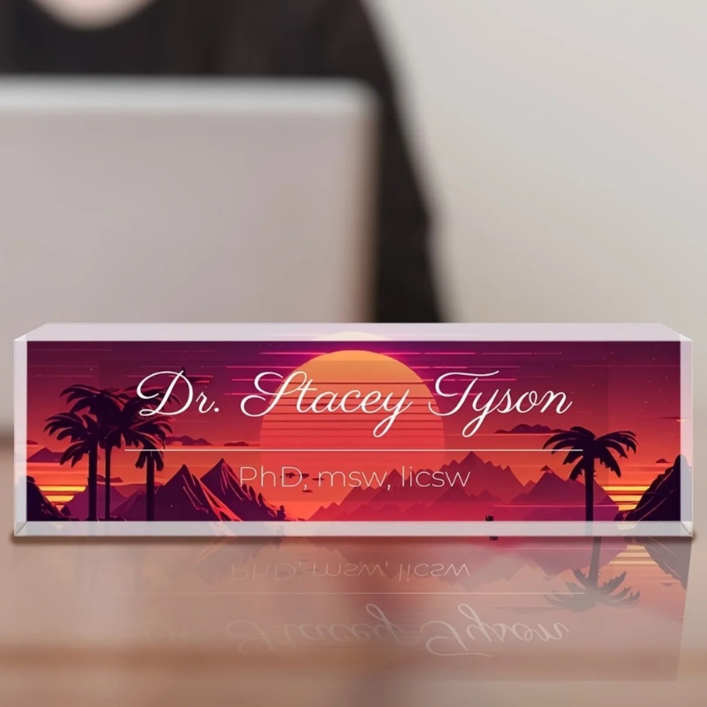 ป้ายชื่ออкриลิคแบบตั้งโต๊ะ ดีไ - Desk Name Plate บทวิจารณ์และราคา