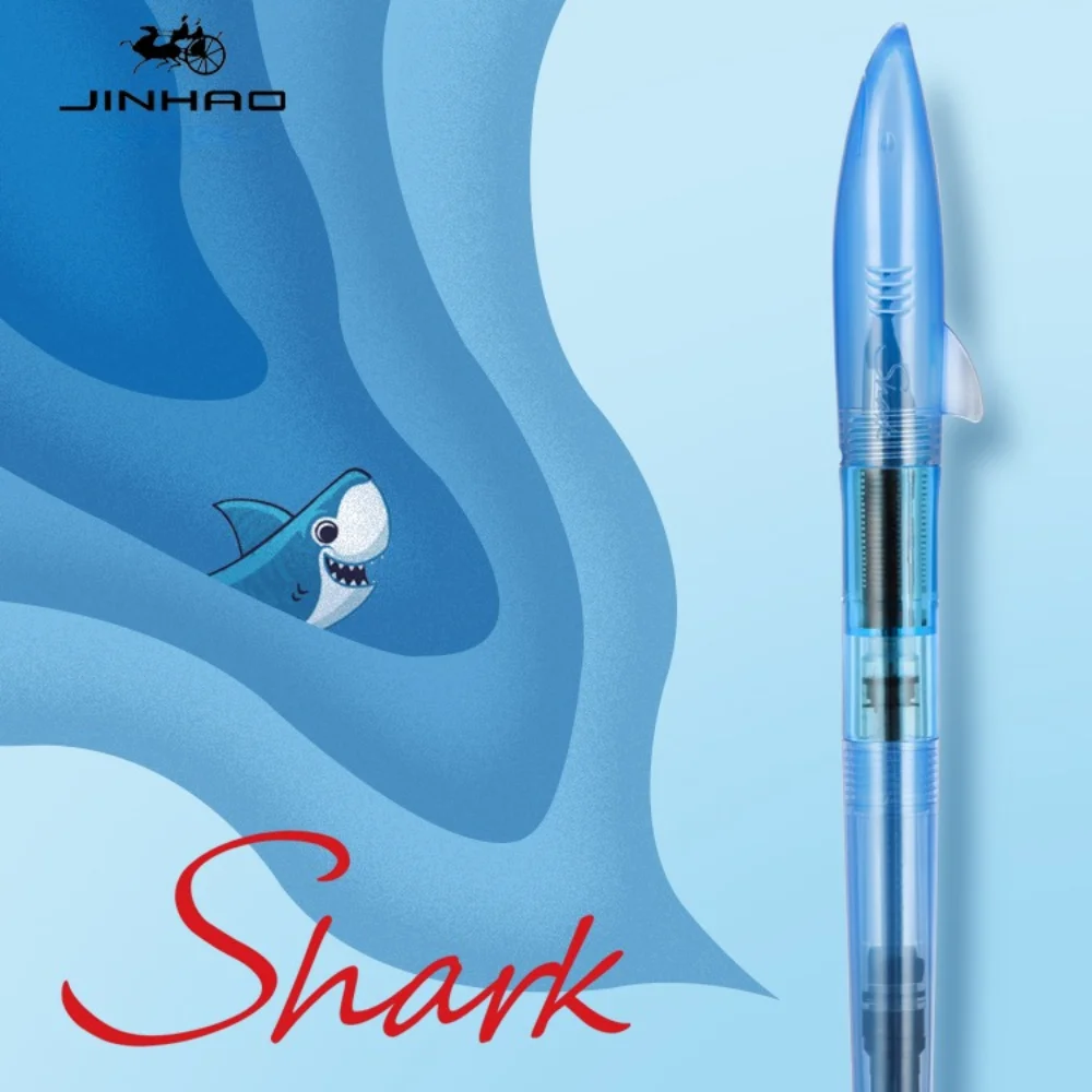 Jinhao น่ารัก Shark Fountain ป - Stationery Supplies Business บทวิจารณ์และราคา
