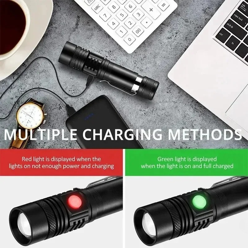 ไฟฉาย LED T6 แบบชาร์จไฟได้, ไฟ - Stationery Supply บทวิจารณ์และราคา