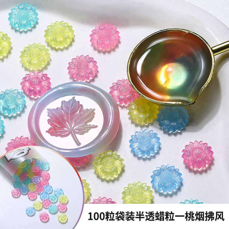 100pcs ดอกทานตะวันโปร่งแสงซีลข - Wax Seal Stamp Kit บทวิจารณ์และราคา