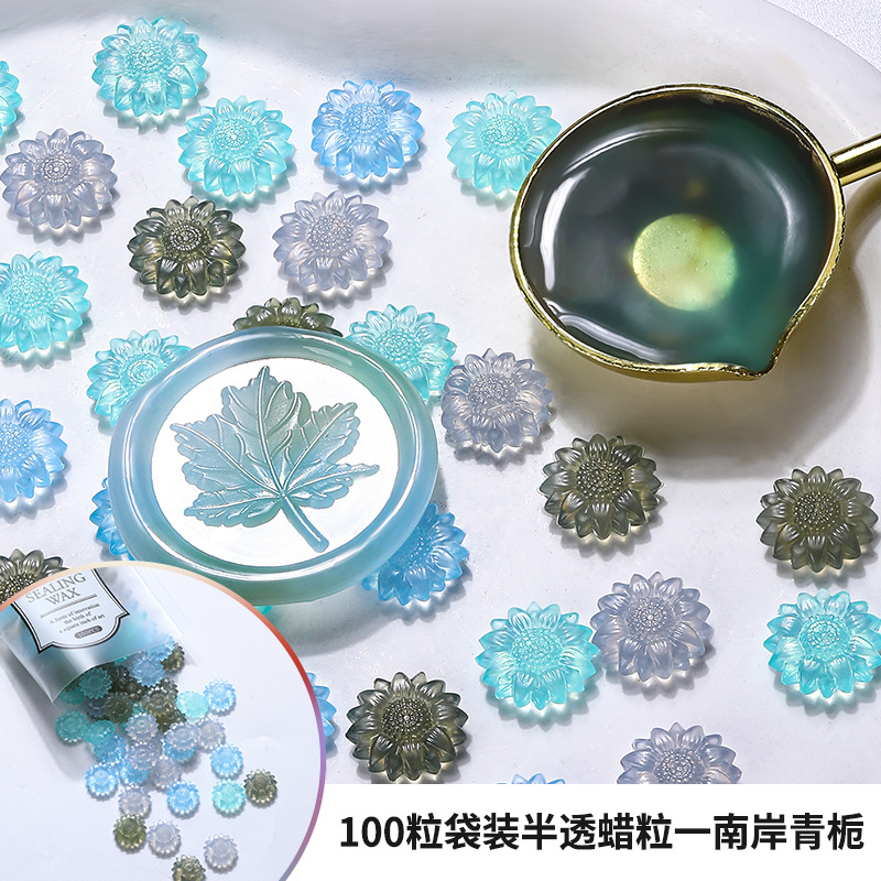 100pcs ดอกทานตะวันโปร่งแสงซีลข - Wax Seal Stamp Kit บทวิจารณ์และราคา