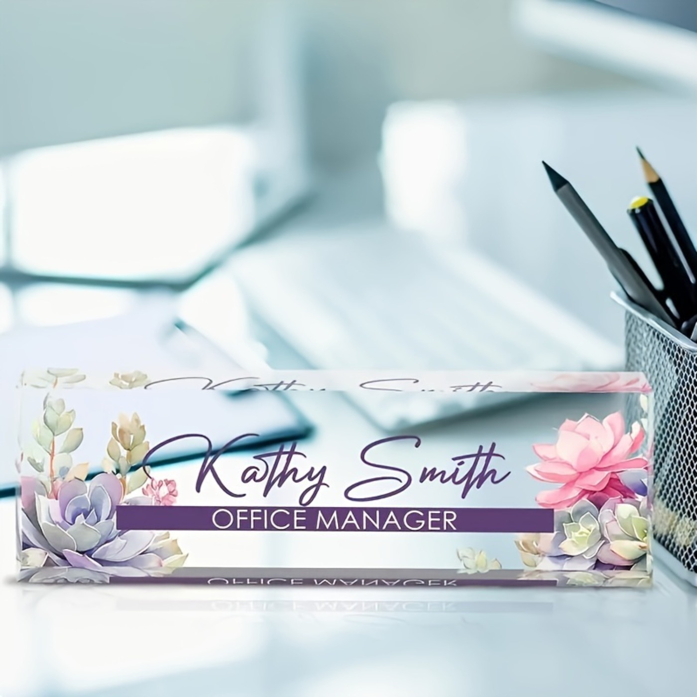 ป้ายชื่ออะคริลิค 2 มิติ แบบกำห - Desk Name Plate บทวิจารณ์และราคา