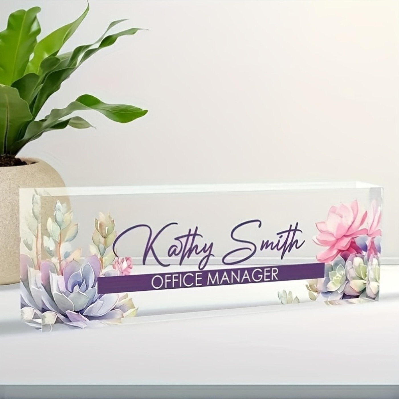 ป้ายชื่ออะคริลิค 2 มิติ แบบกำห - Desk Name Plate บทวิจารณ์และราคา
